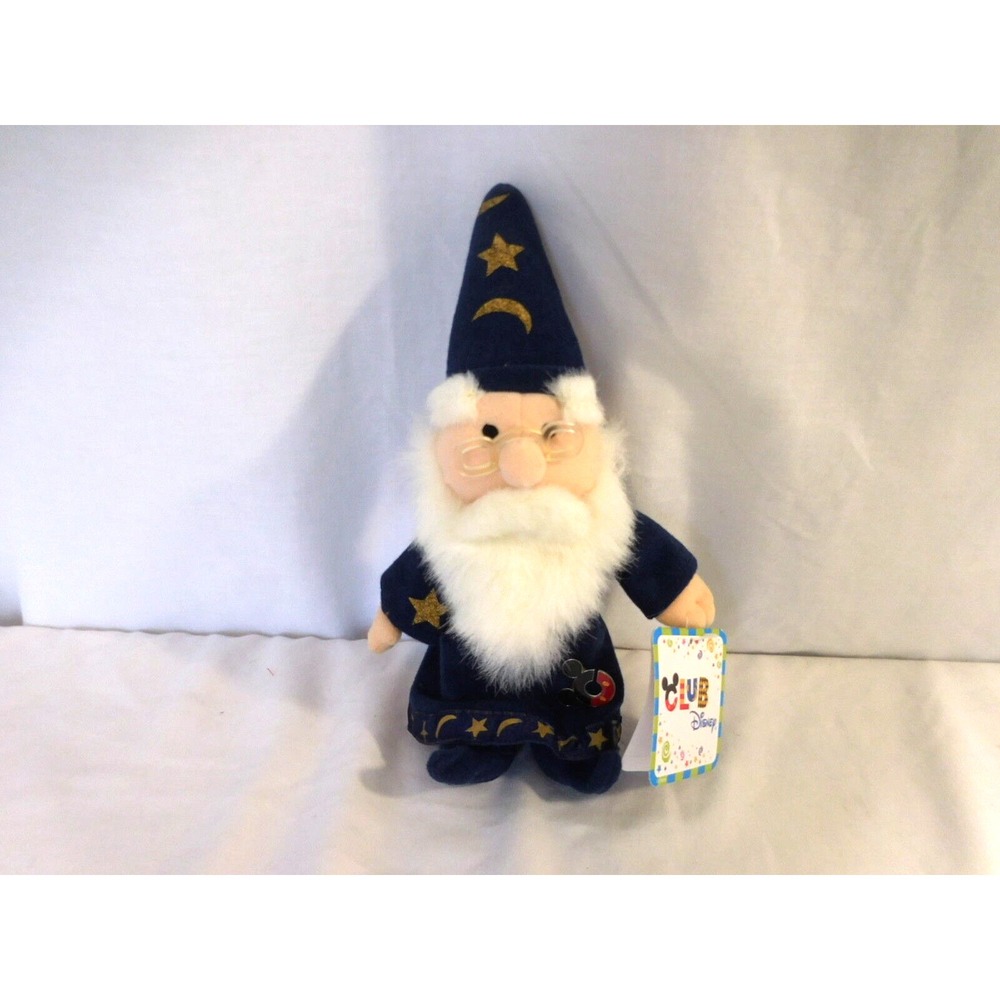 Disney Sword in the Stone Merlin the Wizard 10" Bean Bag Plush Club Disney Tag